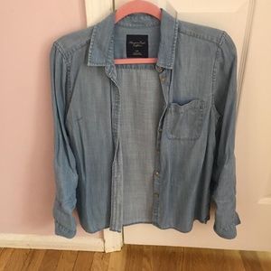 American Eagle Denim Button Down Shirt